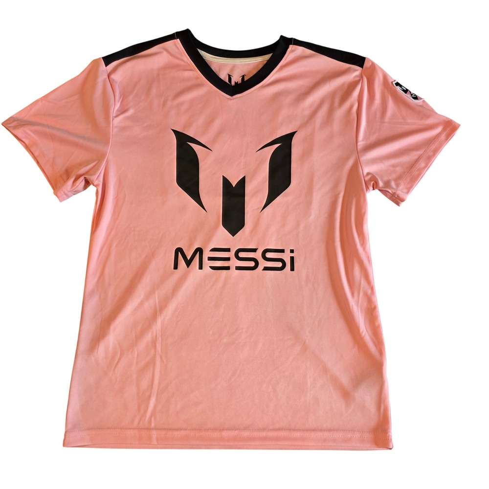 Messi Collection Kids XL Pink Soccer Jersey Inter Miami Style Number 10 Shirt